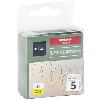 Actuel 20LED Battery-powered Yellow Garland 1.05m - buy, prices for Auchan - photo 3