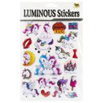 Unicorns Embossed Fluorescent Plastic Sticker 10*30cm