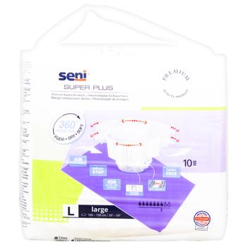 Seni Super Plus Large Adult Diapers 10pcs - buy, prices for MegaMarket - photo 1