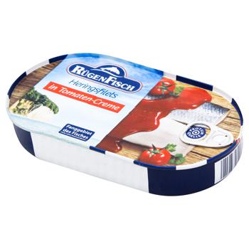 Rügen Fisch Herring Fillet in Tomato Sauce 200g - buy, prices for METRO - photo 1