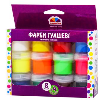 Краски гуашевые Гамма Творчество золото и серебро 12цветов 10мл - купить, цены на Auchan - фото 5