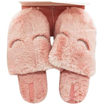 11051 HS-LUХ Fur Light Pink Women's Slippers s.40