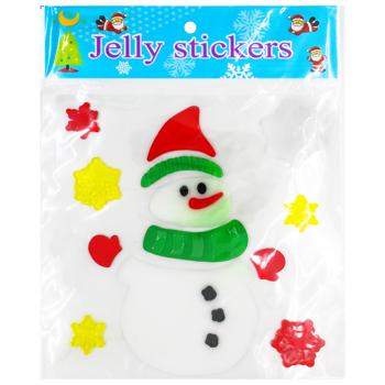 Наклейки новогодние силиконовые 20х20см WGS-24100 - купить, цены на КОСМОС - фото 4