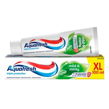 Зубная паста Aquafresh Triple Protection Mild&Minty 100мл - купить, цены на КОСМОС - фото 1