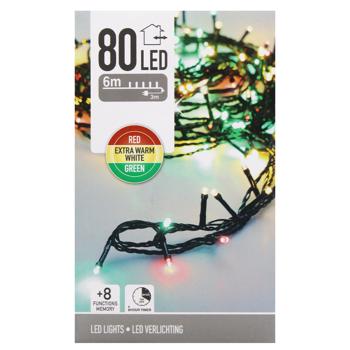 Koopman Outdoor Electric Garland 80 LED 9m 3-Color in Assortment - buy, prices for NOVUS - photo 2