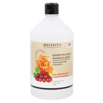 Шампунь-блеск Bioton Cosmetics Восстанавливающий с касторовым маслом, брусникой и медом 1л - купить, цены на NOVUS - фото 1