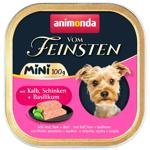 Вологий корм для собак Animonda Vom Feinsten Adult Mini 100 г - телятина, шинка та базилік