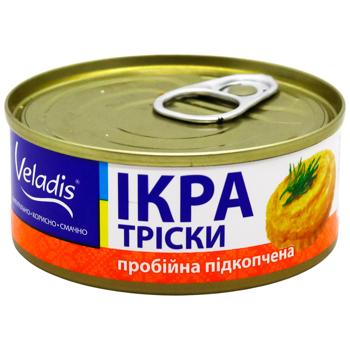 Икра Веладис Трески пробойная подкопченая 100г