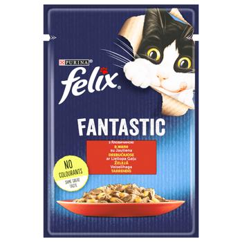 Felix Fantastic Wet Food with Beef for Adult Cats 85g - buy, prices for MasterZoo - photo 1