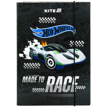 Папка для тетрадей Kite Hot Wheels на резинке картон В5 - купить, цены на Идеал - фото 1