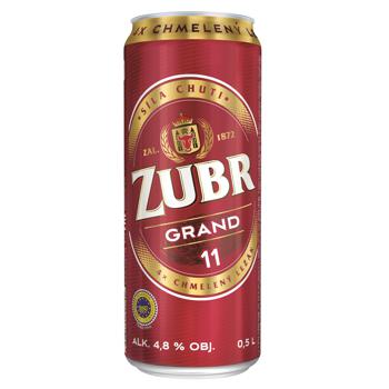 Пиво Zubr Grand светлое 4,8% 0,5л - купить, цены на - фото 1