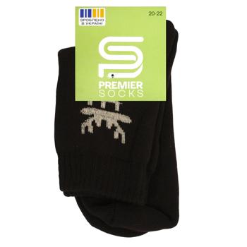 Premier Socks Terry Short Kid's Socks with Deer s.20-22 Brown