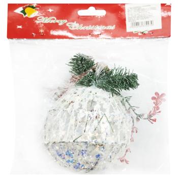 Christmas Ball with Decor 8*8cm