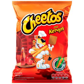 Палочки кукурузные Cheetos со вкусом кетчупа 50г - купить, цены на Чудо Маркет - фото 1