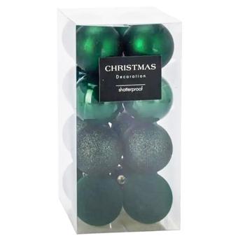 Koopman Christmas Balls 6cm 16pcs Green