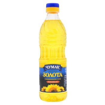 Масло подсолнечное Чумак Золотое рафинированное 0,5л - купить, цены на МегаМаркет - фото 1