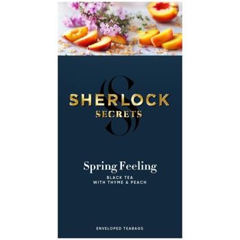 Чай чорний Sherlock Secrets Spring Feeling з чебрецем та ароматом персика 1,8г*22шт - купити, ціни на ULTRAMARKET - фото 2