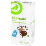 Молоко Auchan ультрапастеризованное 1,5% 1028г