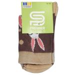 Набір шкарпеток дитячих Premier Socks Зайці р.16-18 коричневий 2 пари
