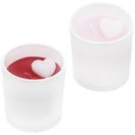 Actuel Heart Candle in Glass 6x7cm in assortment