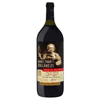 Aurvin Rosu De Vulkanesti Red Semi-Sweet Wine 12.5% 1.5l - buy, prices for NOVUS - photo 1