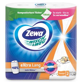 Рушники паперові Zewa Wisch&Weg Extra Lang Design 2шт - купити, ціни на КОСМОС - фото 2