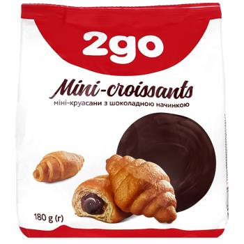 Круасани 2go шоколадна начинка міні 180г - купити, ціни на Auchan - фото 2