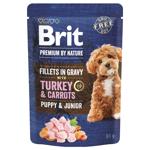 Корм вологий Brit Premium Fillets in Gravy з індичкою та морквою для цуценят 100г