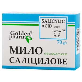 Мило тверде Golden Pharm Саліцилове 70г - купити, ціни на МегаМаркет - фото 1