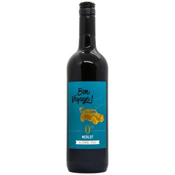 Bon Voyage Merlot Non-alcoholic Semidry Red Wine 0.75l - buy, prices for Epicentr FOOD - photo 1