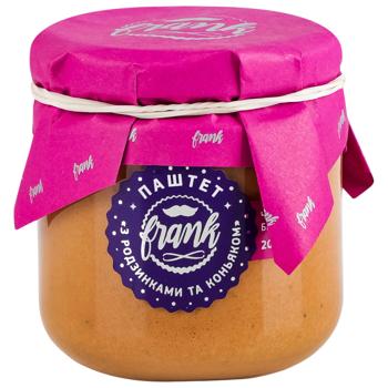 Паштет Frank з родзинками та коньяком 200г - купити, ціни на Grono - фото 1