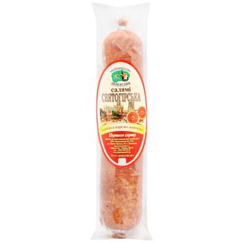 Ukrprompostach-95 Salami Sviatogorska Boiled-Smoked Sausage First Grade ~400g