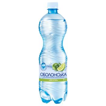 Obolonska Lime and Mint Flavored Strong Carbonated Mineral Water 2l