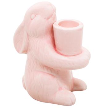 Bona Di Rabbit Pink Porcelain Candlestick 9.1x5.8x11cm - buy, prices for WINETIME - photo 2