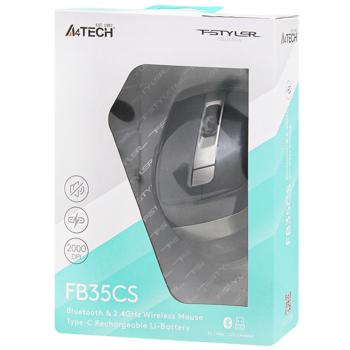 A4Tech FB35CS Smoky Grey Wireless Computer Mouse