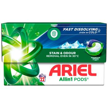 Капсули для прання Ariel Allin1 Pods Гірське джерело 22шт