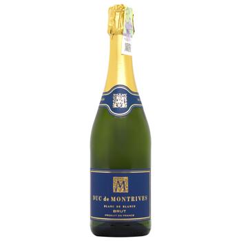 Вино игристое Duc de Montrives Blanc de Blancs Brut сухое белое 11% 0,7л - купить, цены на ULTRAMARKET - фото 1