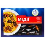 Vodny Svit Cooked-Frozen Mussels in Shells and Wine Sauce 450g