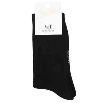 V&T High Women's Socks s.23-25 Black