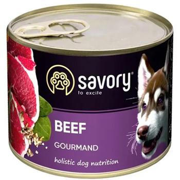 Savory Adult упаковка вологого корму для собак 6 шт х 200 г - яловичина - купити, ціни на MasterZoo - фото 3