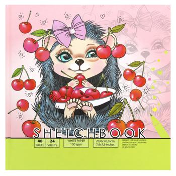 Скетчбук Bourgeois матова ламінація 200*200мм 24 аркуші - купити, ціни на NOVUS - фото 2