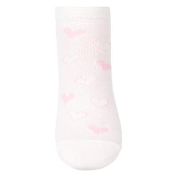 V&T Pink Hearts Children's Socks s.22-24 Milky - buy, prices for NOVUS - photo 1