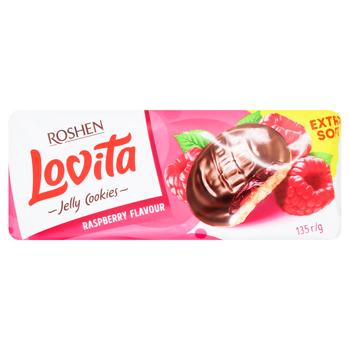Печиво Roshen Lovita Jelly Cookies малина 135г - купити, ціни на NOVUS - фото 1