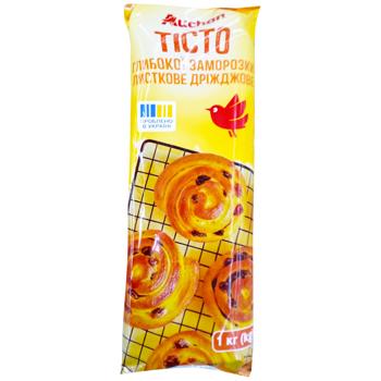 Тісто Auchan листкове дріжджове заморожене 1кг