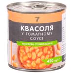 Фасоль 7 в томатном соусе 420г