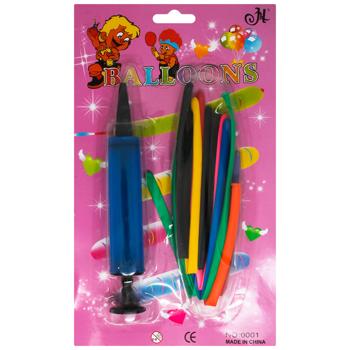 Воздушные шарики Зед с насосом 10шт - купить, цены на ЕКО Маркет - фото 1