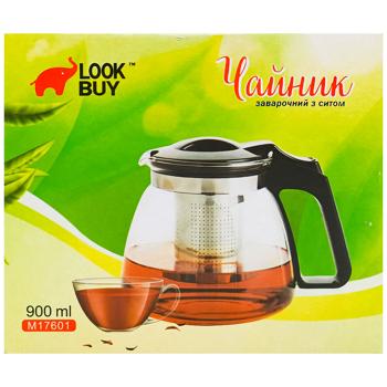 Glass Teapot with Metal Strainer 0.9l - buy, prices for Chudo Market - photo 2