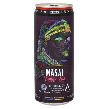 Mikki Brew Masai Foggy IPA Unfiltered Light Beer 6% 0.33l - buy, prices for NOVUS - photo 1