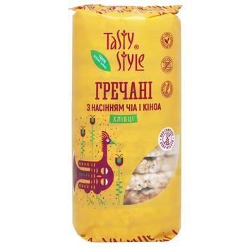 Хлібці Tasty Style гречані з чіа та кiноа 100г - купити, ціни на КОСМОС - фото 1