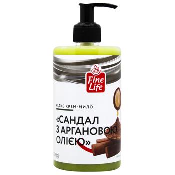 Fine Life Sandalwood with Argan Oil Liquid Cream Soap 500g